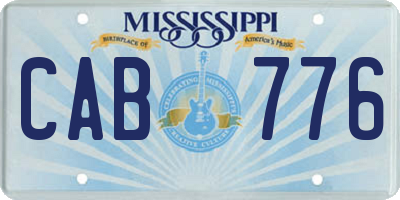 MS license plate CAB776