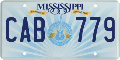 MS license plate CAB779