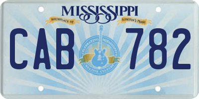 MS license plate CAB782