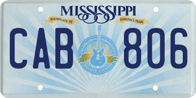 MS license plate CAB806
