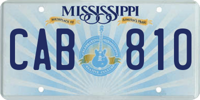 MS license plate CAB810