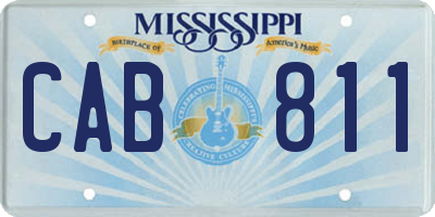 MS license plate CAB811