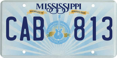 MS license plate CAB813