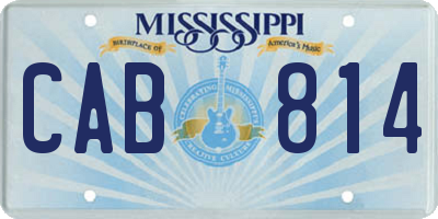 MS license plate CAB814