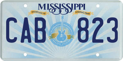 MS license plate CAB823