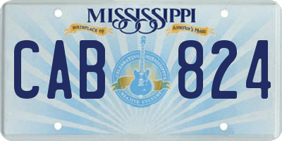 MS license plate CAB824
