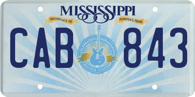 MS license plate CAB843