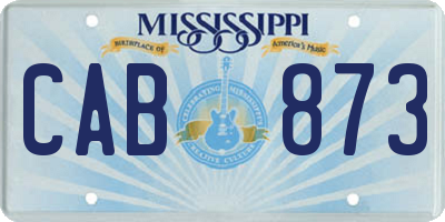MS license plate CAB873