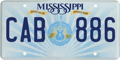 MS license plate CAB886