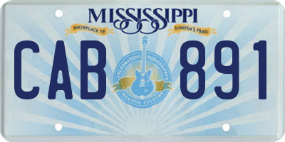 MS license plate CAB891