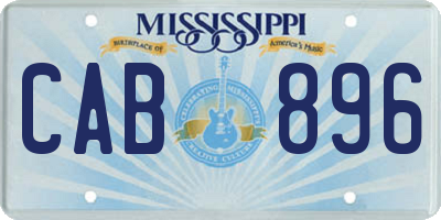 MS license plate CAB896