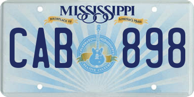 MS license plate CAB898