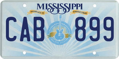 MS license plate CAB899