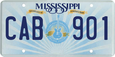 MS license plate CAB901