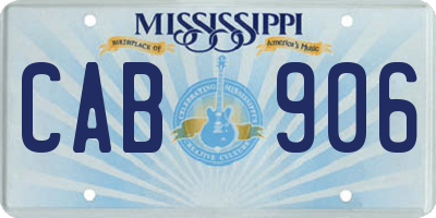 MS license plate CAB906