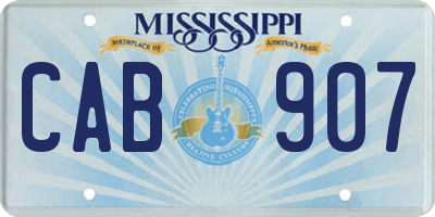 MS license plate CAB907