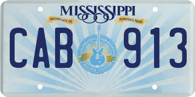 MS license plate CAB913