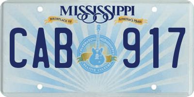 MS license plate CAB917