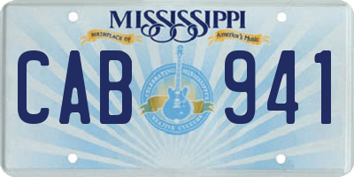 MS license plate CAB941