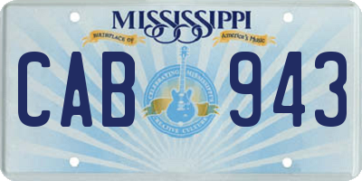 MS license plate CAB943