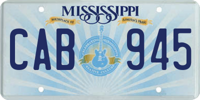 MS license plate CAB945