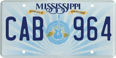 MS license plate CAB964