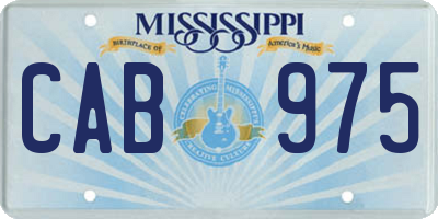 MS license plate CAB975
