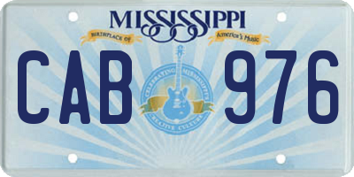 MS license plate CAB976