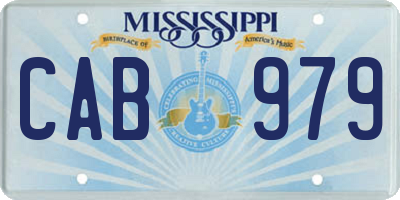 MS license plate CAB979
