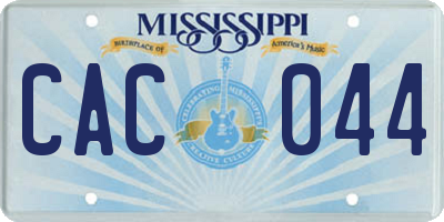 MS license plate CAC044