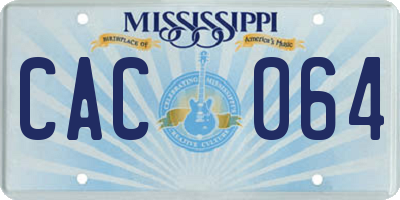 MS license plate CAC064