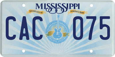 MS license plate CAC075