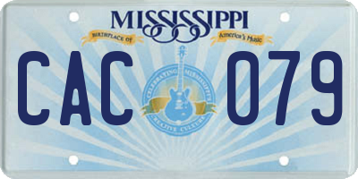 MS license plate CAC079