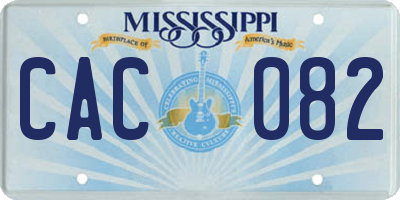 MS license plate CAC082