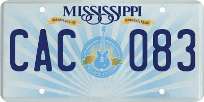 MS license plate CAC083