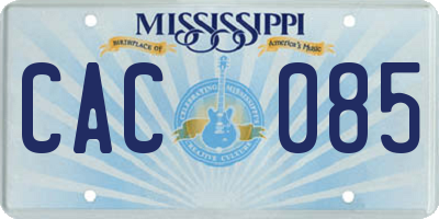MS license plate CAC085