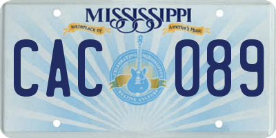 MS license plate CAC089