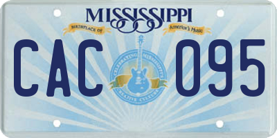 MS license plate CAC095