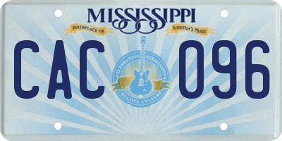 MS license plate CAC096