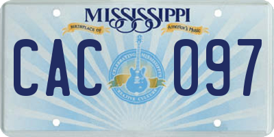 MS license plate CAC097