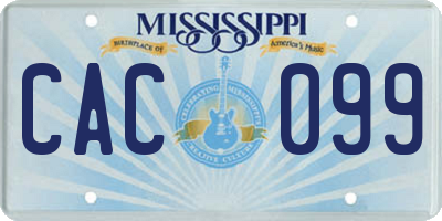 MS license plate CAC099