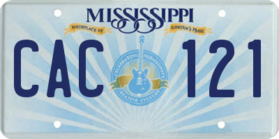 MS license plate CAC121