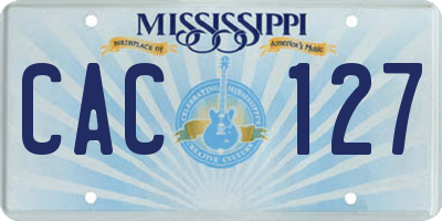 MS license plate CAC127
