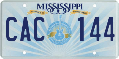 MS license plate CAC144