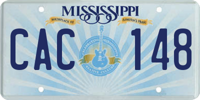 MS license plate CAC148