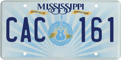 MS license plate CAC161