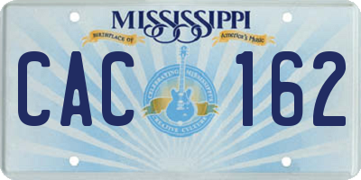 MS license plate CAC162