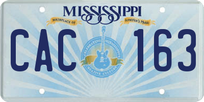 MS license plate CAC163