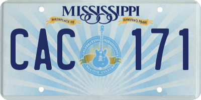 MS license plate CAC171