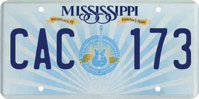 MS license plate CAC173